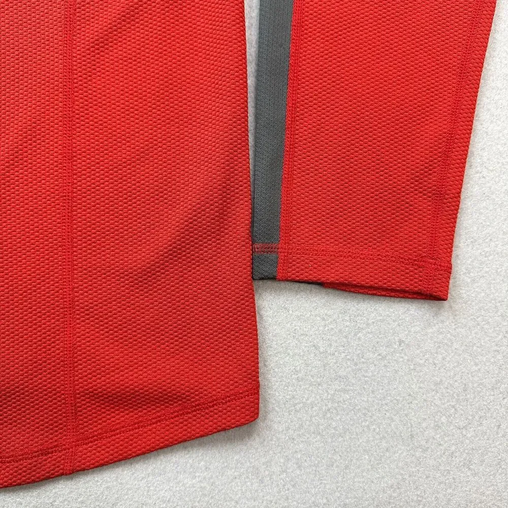 Nike Sweater Mens Large Red Gray ACG Lightweight 1/4 Zip Pullover Outdoor